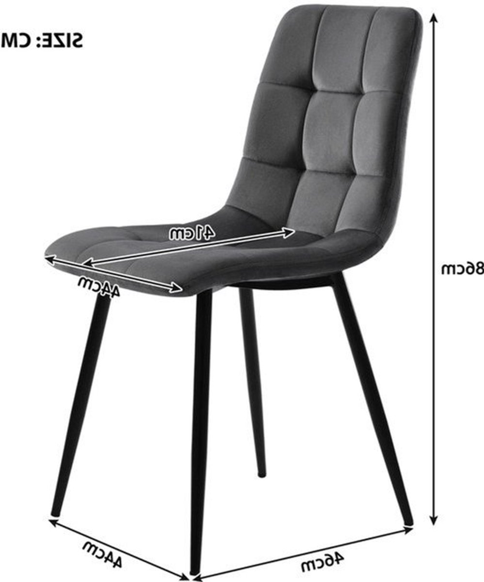 Eetkamerstoel – Stoel – Kuipstoel – Woonkamerstoel – Dining Chair – Fluwelen Bekleding – S