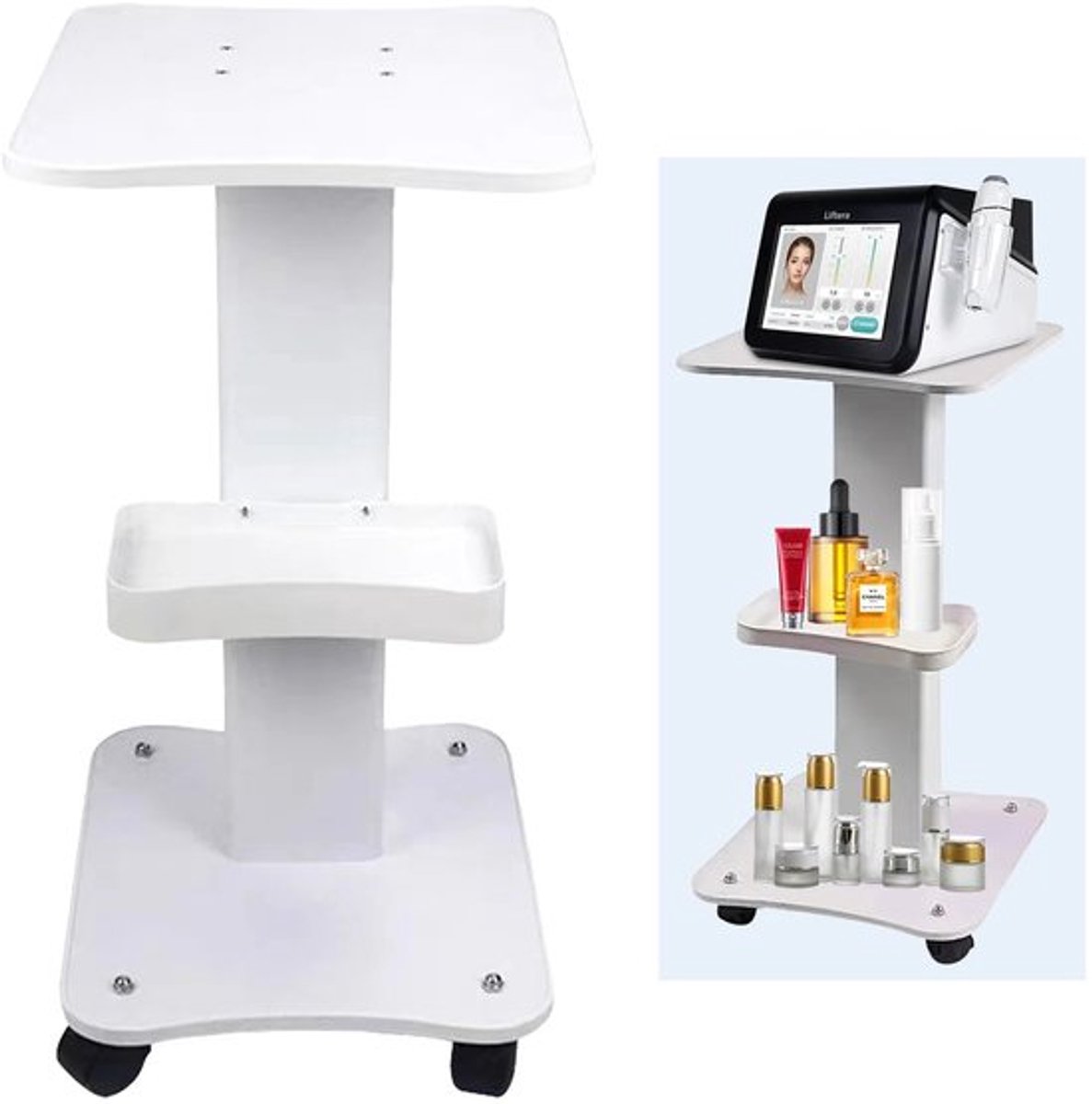 SPA Beauty Opslag Beauty Salon Stand Rollende Trolley Karretje Apparatuur Machinehouder Organizer 3-laags Sal