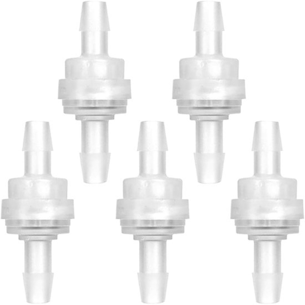 Terugslagklep 6 mm - 5 Stuks - Kunststof - Ozonbestendig - Waterbehandeling - Luchtzuiveringsaccessoires - Duurzaam en stevig - Terugslagventiel