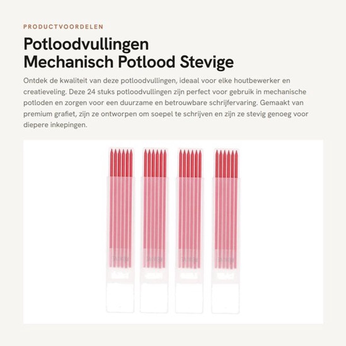 Potloodvulling 24 Stuks - 2,8 mm Diameter - Premium Grafiet - Opbergdozen - Duurzaam - Ideale Vervangingen - Potlood