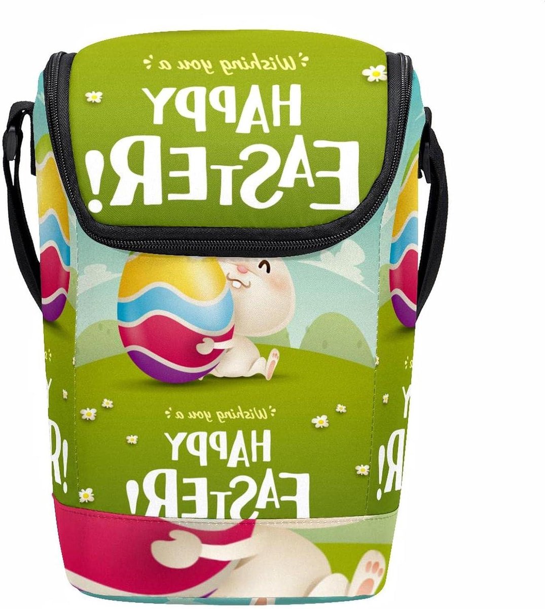 Paas Eieren Lunchtas - Lunchbox Rits - Lunch Meenemen - Duurzaam Oxford Doek - 31x18x18 cm - Multi