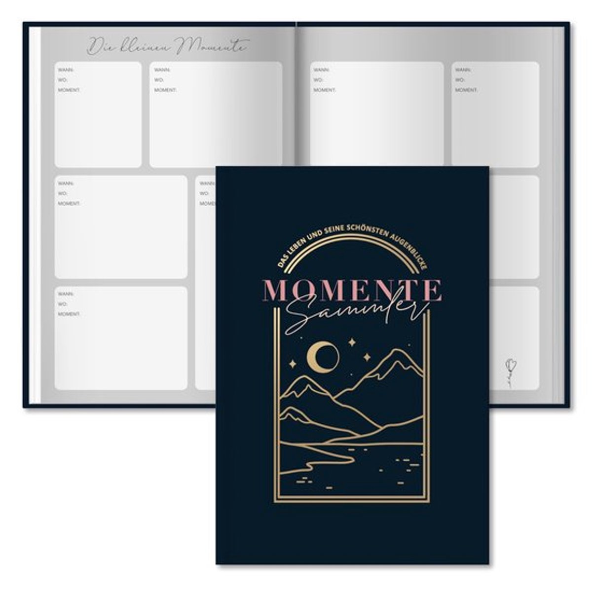 BIROYAL Dagboek voor volwassenen, momentenverzamelaar, registratieboek voor de mooiste momenten, herinneringen en ervaringen, A5-formaat, geheugenboek voor volwassenen
