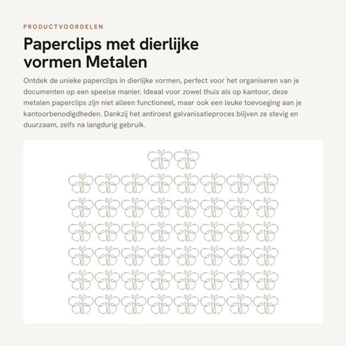 Paperclips Dierlijke Vormen - Metalen Paperclips - Antiroest - Stevig/Duurzaam - Lichtgewicht - Geschikt voor Bestandsclassificatie - Kantoorclips