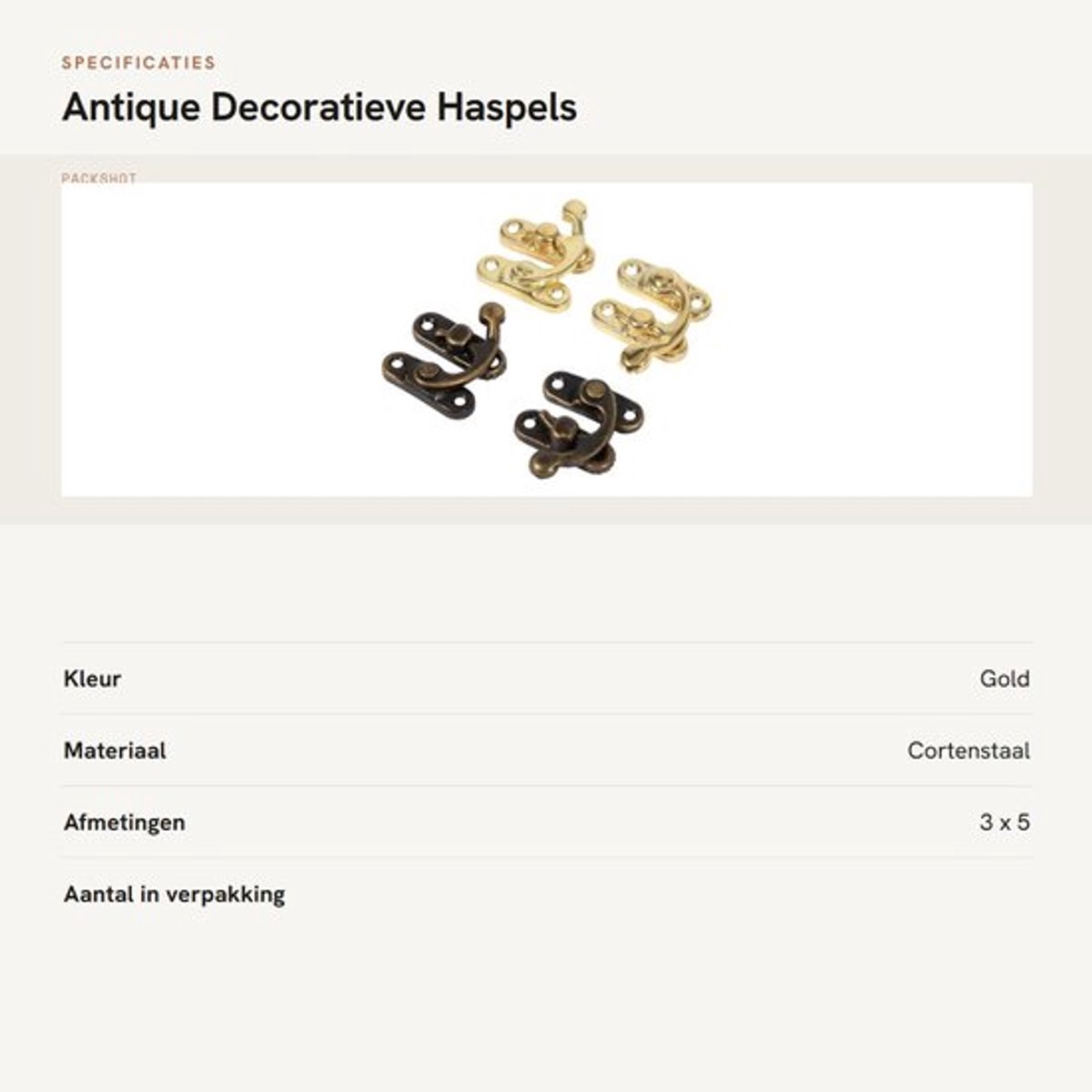Decoratieve Spoelen - Antiek Messing Coating - Corrosiebestendig - Mini Scharnieren 35x28x8mm - Voor Houten Kisten - Eenvoudige Installatie - Antieke Sluitingen