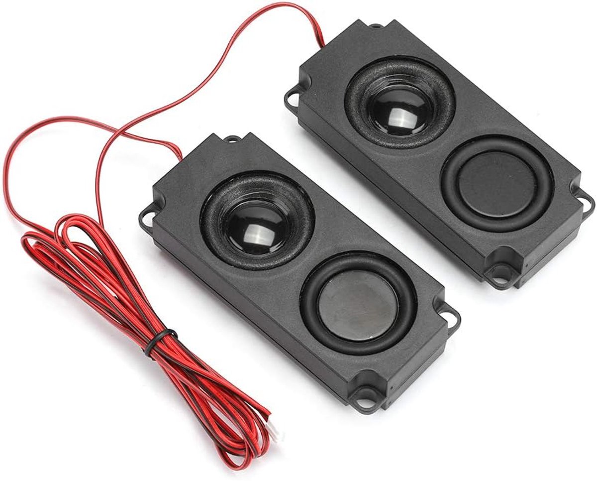 Luidspreker 5W 8Ohm - Zwart ABS Draagbaar - Zware Bas - Ideaal voor TV en Monitor - ShopVlot