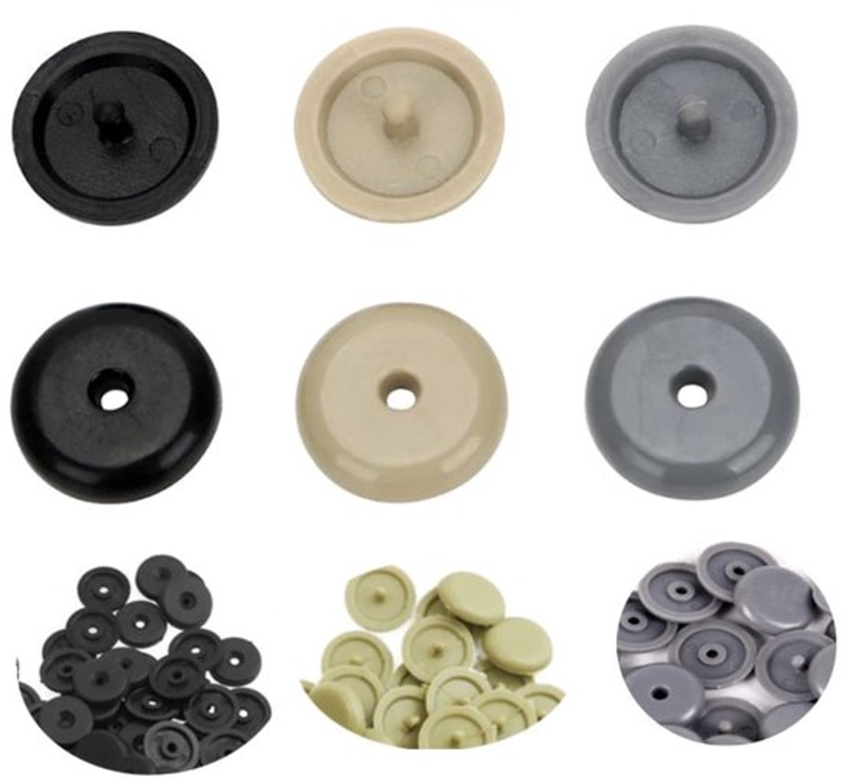 Veiligheidsgordelknop 30 Sets - Auto Veiligheidsgordel Knop - Voorkom Gordel Verschuiven - Plastic Stopknop - Universele Capaciteit - Diameter 16 mm - Veiligheidsgordelstopper