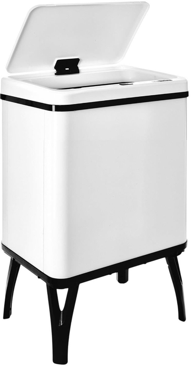 Intelligente afvalemmer - Automatische prullenbak - Hygiënisch afval - Bewegingssensor - 30 liter - Wit