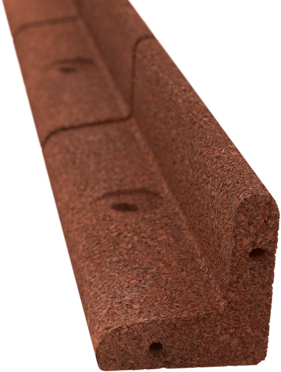 9,5 m flexibele gazonrand - 8x1,2 m - terracotta - incl. hamer