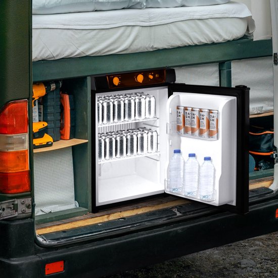 3-Weg Absorptie Koelkast 43L 12V 240V LPG Gas Zwart Camping Caravan Motorhome — afbeelding 4