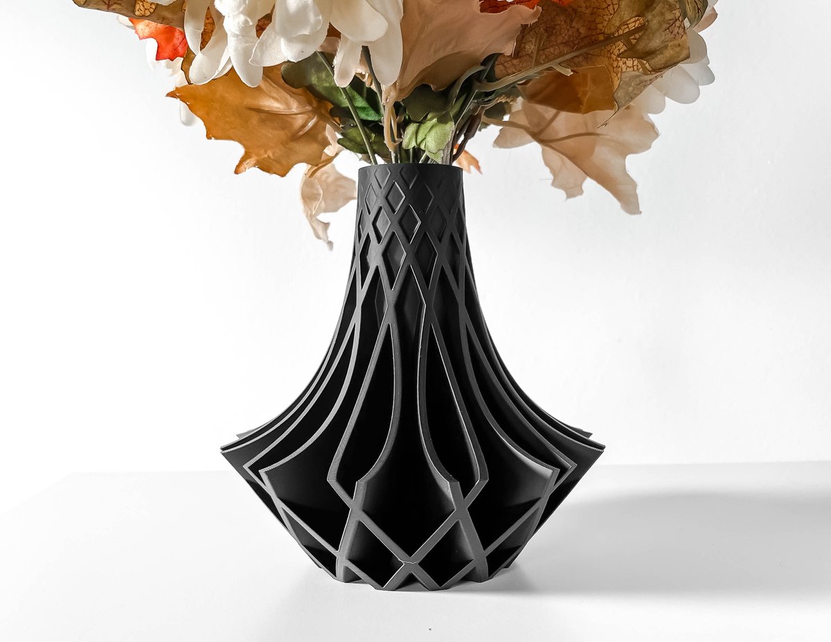 Skushy Vaas Kiva - Geschikt voor Bouwbloemen - Japandi Designvaas voor Droogbloemen en Kunstbloemen - Sculpturale Decoratieve Vaas - Moderne Woondecoratie