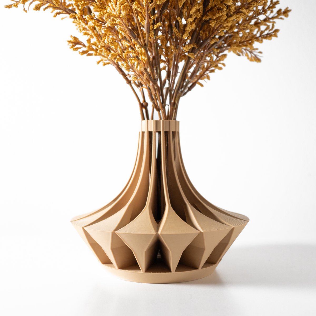 Skushy Vaas Savishort - Geschikt voor Bouwbloemen - Japandi Designvaas voor Droogbloemen en Kunstbloemen - Sculpturale Decoratieve Vaas - Moderne Woondecoratie