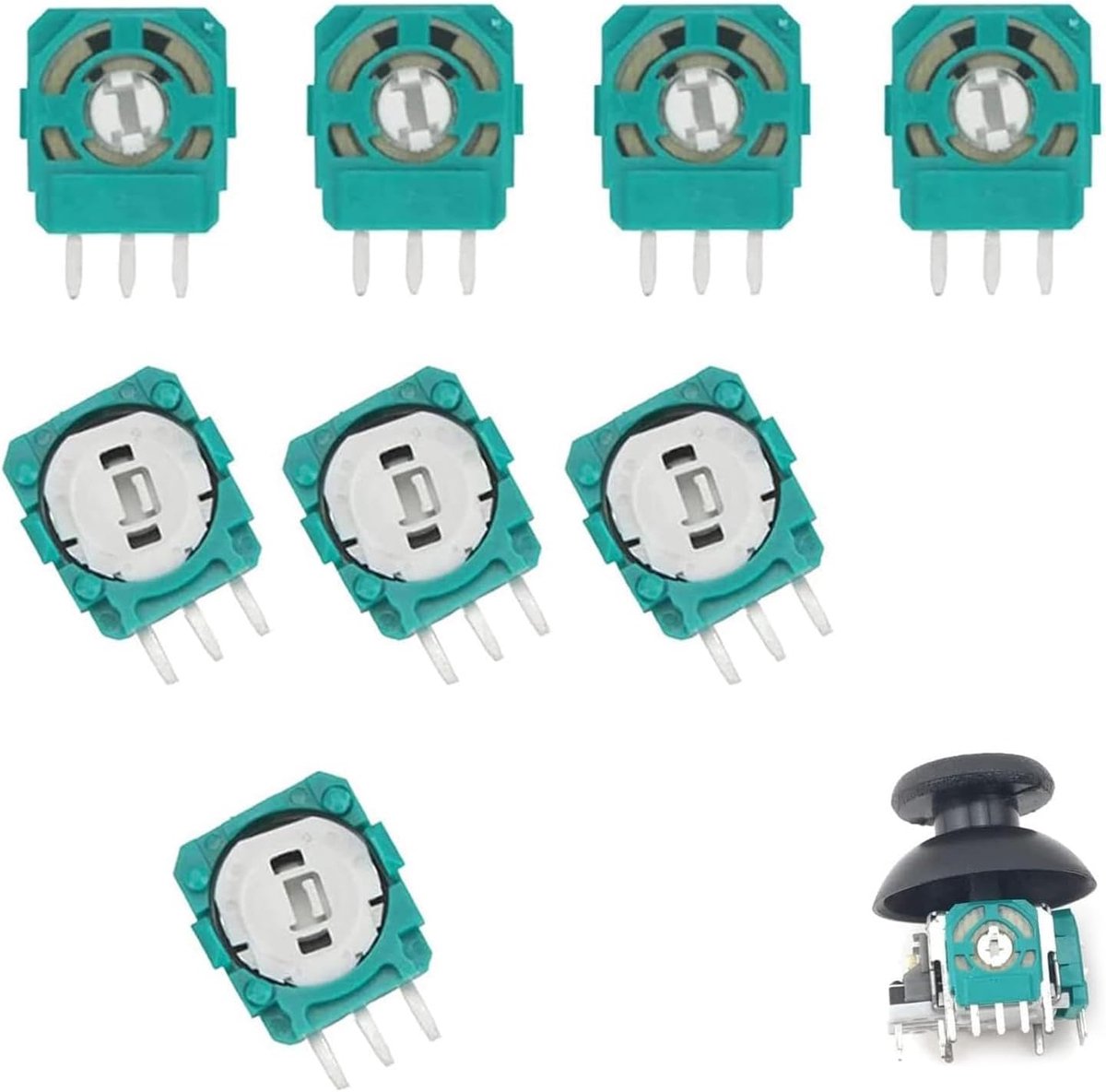 SnelShoppen - 8 Stuks PS5 Vervangende Analoge Joystick, PS5 Potentiometer, Weerstand Stuurhendel Module Sensor voor ALPS Analoge Joystick