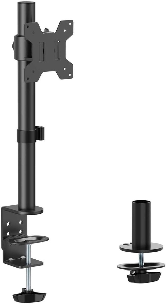 SnelShoppen - Eco Monitor/TV Beugel - Swivel en Tilt - Tafelmontage - 10 kg - 17-32 cm - Zwart - Hoogwaardige Staal - VESA 75/100