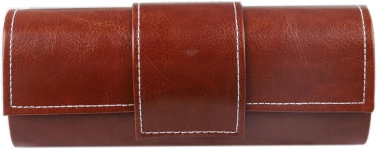 Elegante leren brillenkoker voor zonnebrillen en leesbrillen - klassiek design, perfect voor reizen, kantoor en dagelijks gebruik