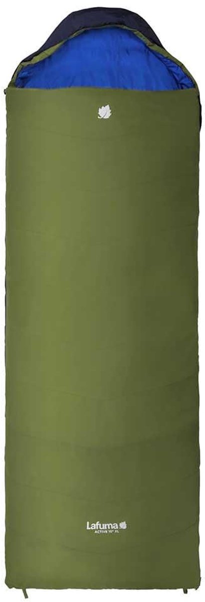 SnelShoppen - Active 10° XL Slaapzak Volwassenen - Waterafstotend Synthetisch met Compressiezak - Comforttemperatuur 12°C - Groen - Perfect voor Campi
