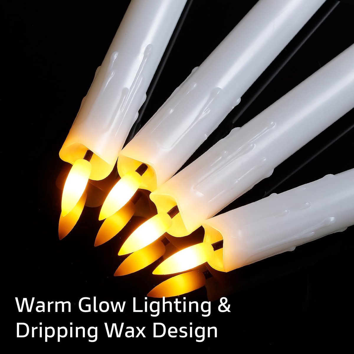 SnelShoppen - Oplaadbare Flameless Kaarsen met Afstandsbediening, 2 Stuks LED Taper Kaarsen, 10 Inch Vlamloze Decoratieve Kaarsen voor Feest, Tuin, en