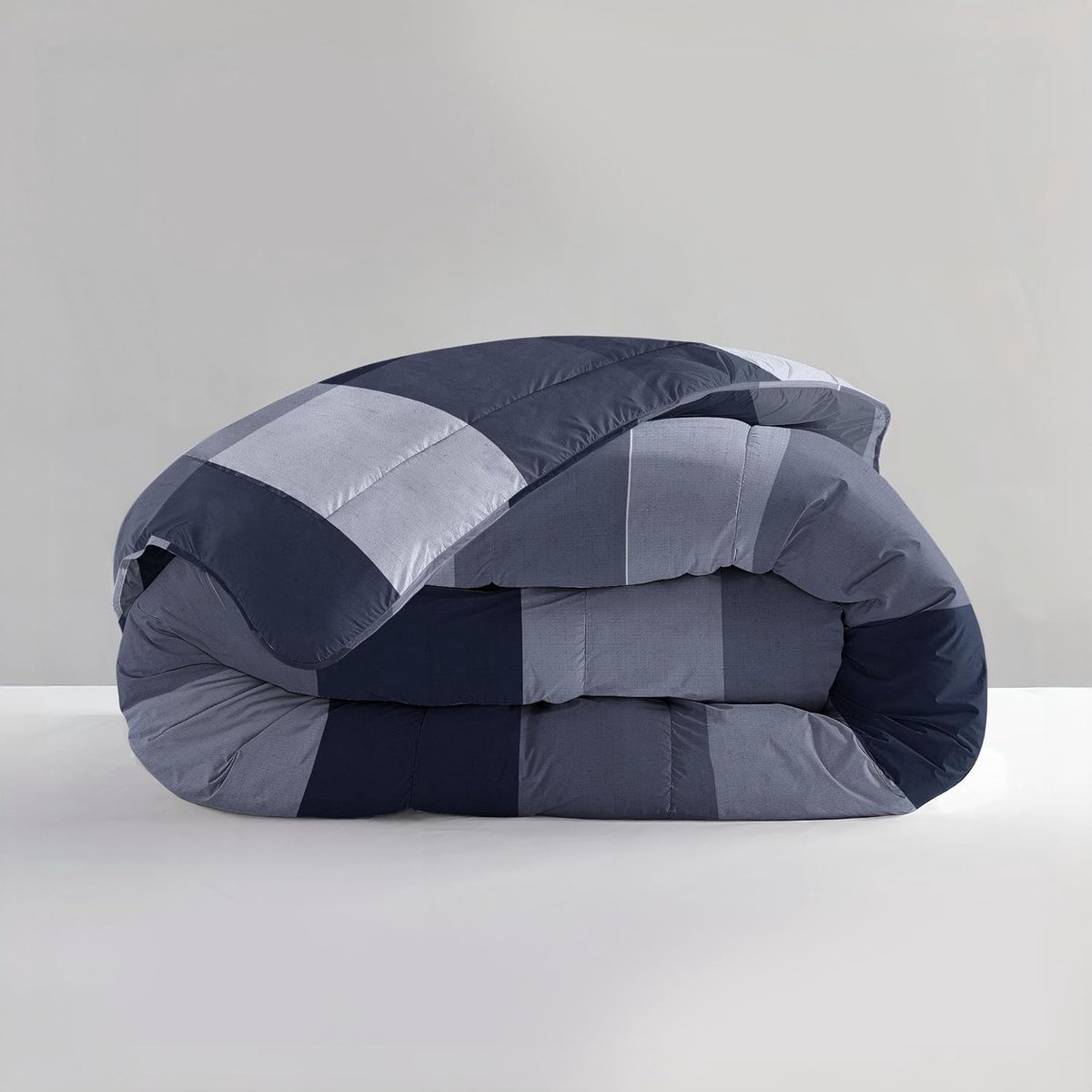 SnelShoppen - Tweepersoons Dekbed zonder Overtrek - Anne - Blauw - 200 x 200 cm - Wasbaar - Inclusief Kussenslopen - Ideaal voor Slaapkamer, Gastenkam
