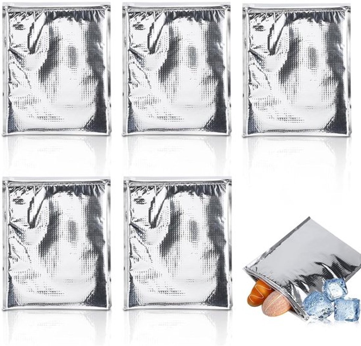 Isolatietas 30 x 35 cm - Opvouwbaar - Waterdicht - Aluminium Folie - Thermisch - Hoge Kwaliteit Isolatie - Koeltas