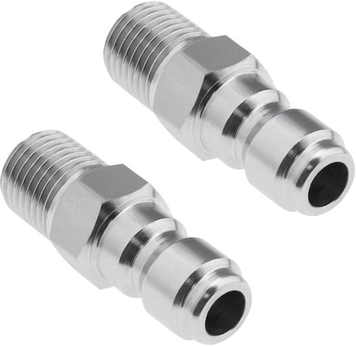 Hogedrukreinigeradapter - Snelkoppeling - 304 Roestvrij staal - 1/4 Inch - Duurzaam - Voor hogedrukreinigers - Zilver
