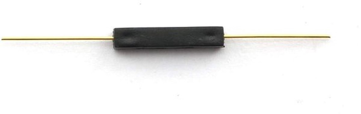 Reed Switch - Magnetische Inductie Schakelaar - 15pcs - 2.5mm x 14mm - Normaal Open - Geschikt voor Panel Mount - Goud/Zwart