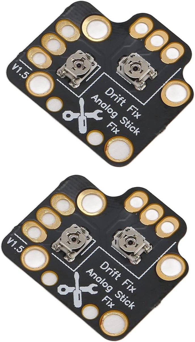 SnelShoppen - Controller Analoge Stick Drift Fix Mod 2 Stuks Gamepad Joystick Drift Reparatie Board voor Gaming Controllers, Zwart, Perfect voor Serie