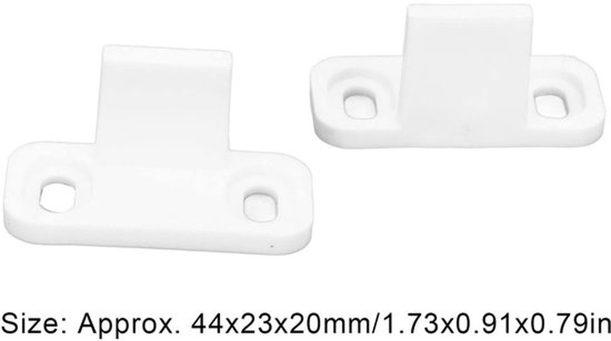 Vloergeleiding voor Schuurdeur - Deurstopper - Koolstofstaal - Kunststof - Set van 2 - Afmetingen 44x23x20 mm