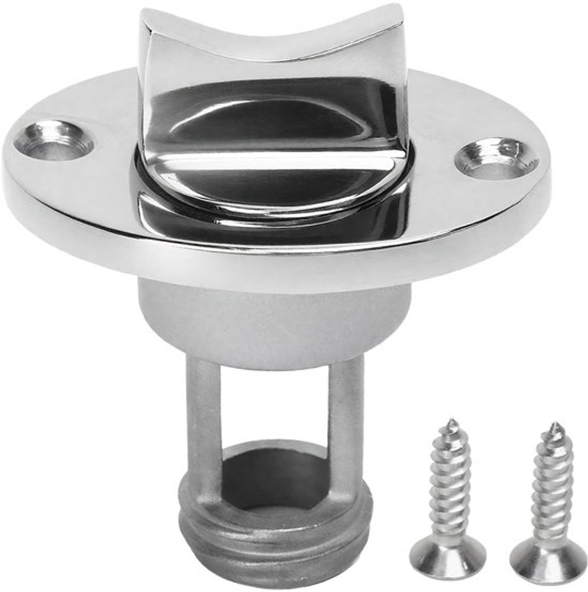Aftapplug RVS - Marine Aftapplug - Waterdichte O-Ring - Flensmaat 50 x 38 mm - Installatie 1 inch - Schroefaftapplug met goede afdichting - Bootplug