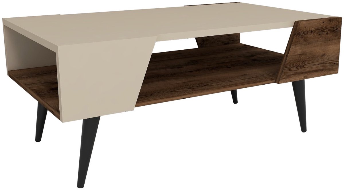 Asir - Salontafel - Beige, Licht walnoot - 16,5 x 103 x 56