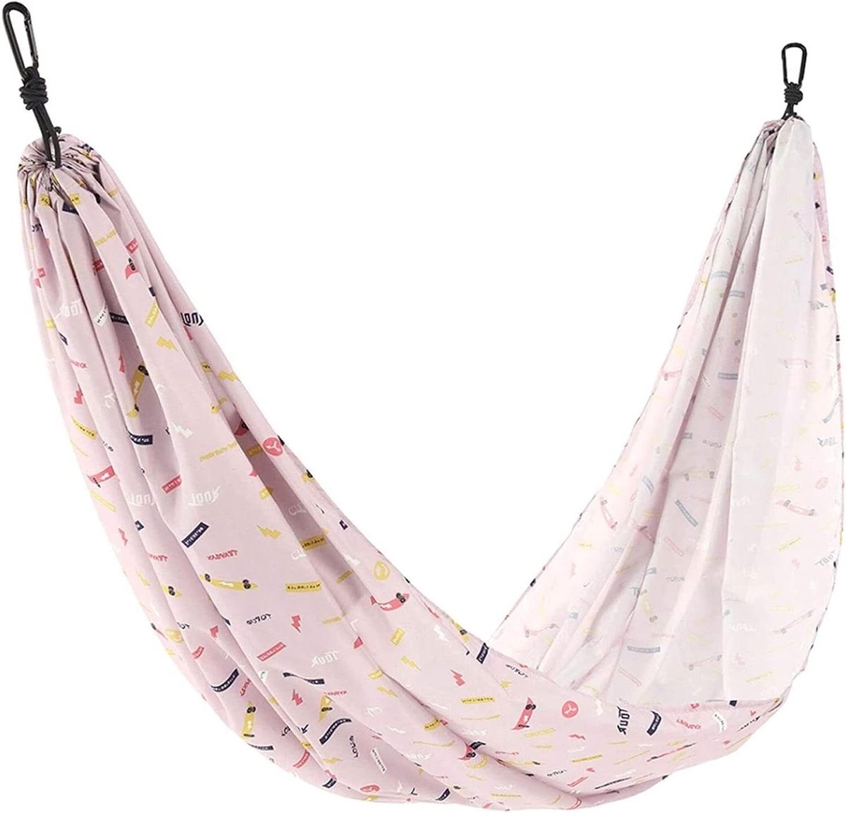 Camping Hangmat - Draagbare Stoel - Ontspannen Buiten - Snel Op te Zetten - 200 x 100 cm - Lichtroze