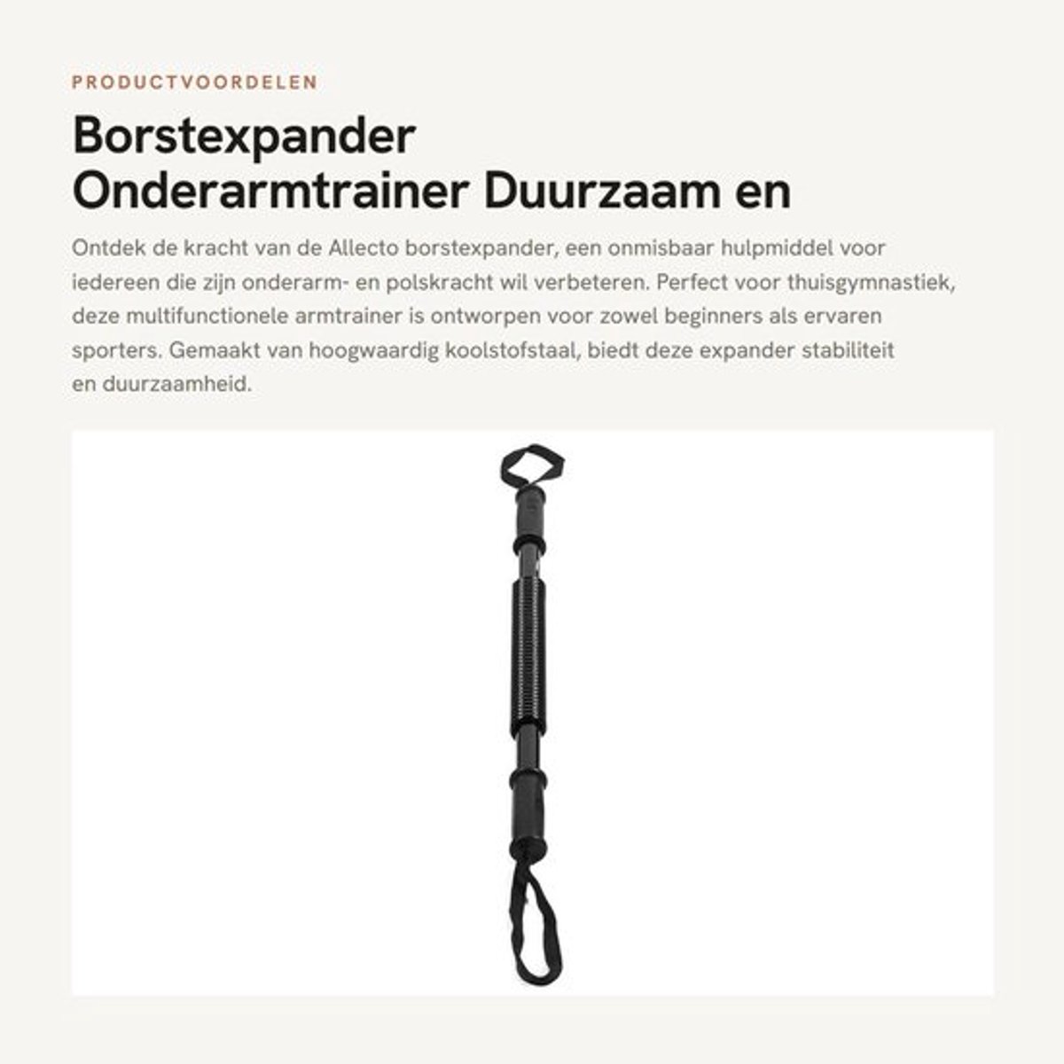 Borstexpander - Onderarmsterkte Trainer - Multifunctionele Armkrachttrainer - Antislip Handgreep - Koolstofstaal - 3 Stuks - Krachttrainer