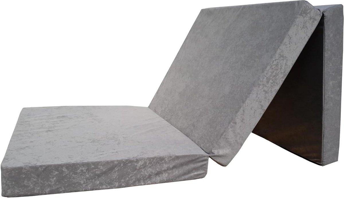 Opvouwbaar Matras - Slaapmat Gasten - Extra Slaapplek Creëren - Afneembare Hoes - 190 x 90 x 8 cm - Grijs