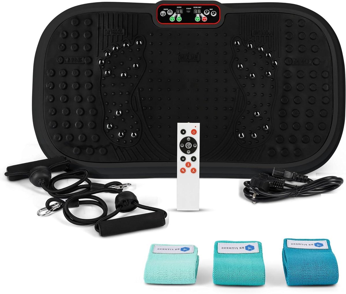 Fitness Trilplaat - Balansbord - Spierversterking - 3D Vibratie Technologie - 10 Niveaus - Zwart