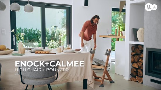 Kinderkraft ENOCK + CALMEE Kinderstoel met Wipstoel - Meegroeiend - Naturel