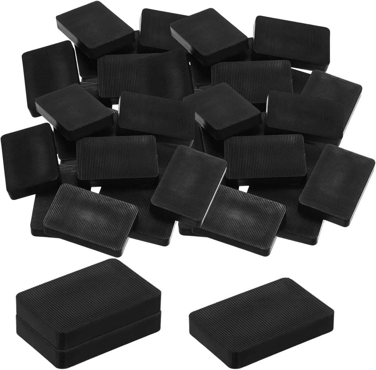 Set van 40 Plastic Basisplaten en Tegelwiggen, 60 x 40 x 10 mm, Voor Tegels, Vloeren en Meubels