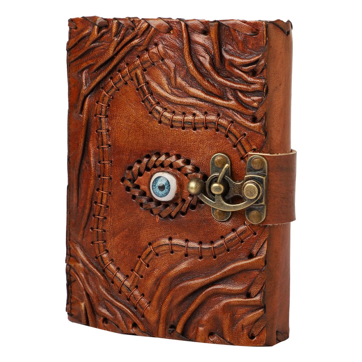 SnelShoppen - Hocus Pocus Boek van Spreuken Lederen Journal met Deckle Edge Papier - Antiek Grimoire Journal voor Witches en Creatieve Geesten - Vinta
