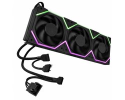 AsiaHorse Nyota Pro - 120mm ARGB PC Ventilator - Daisy Chain - PWM - Dual Zone RGB - 3x - Forward - Zwart