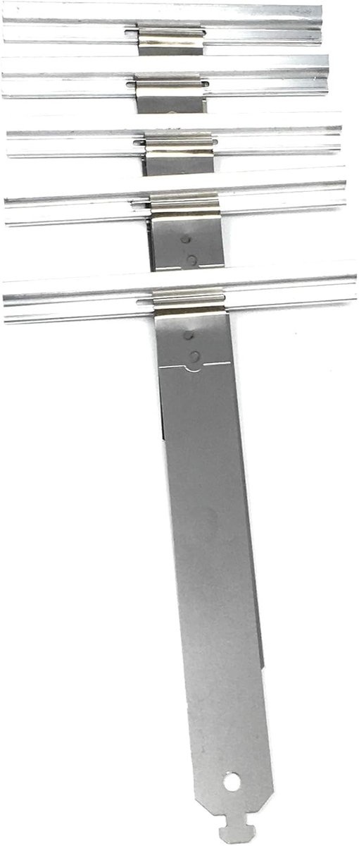 SnelShoppen - 5x Ophangveer voor Rolluiken, Fixeerspring voor Mini Roluiken, Aluminium, 130 mm, Voor Tuin, Garage, Huishoudelijk Gebruik