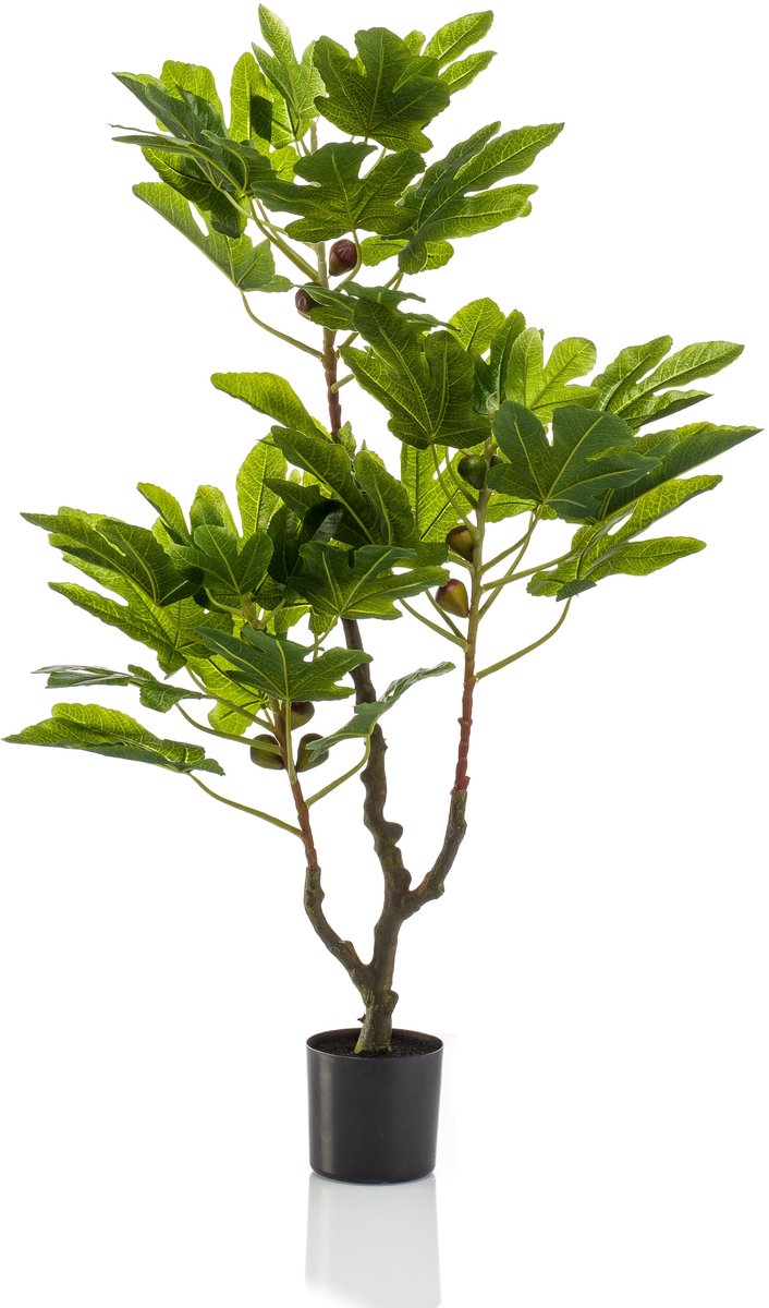 Emerald Kunstboom Vijgenboom 95cm - Kunstplant voor binnen Groen