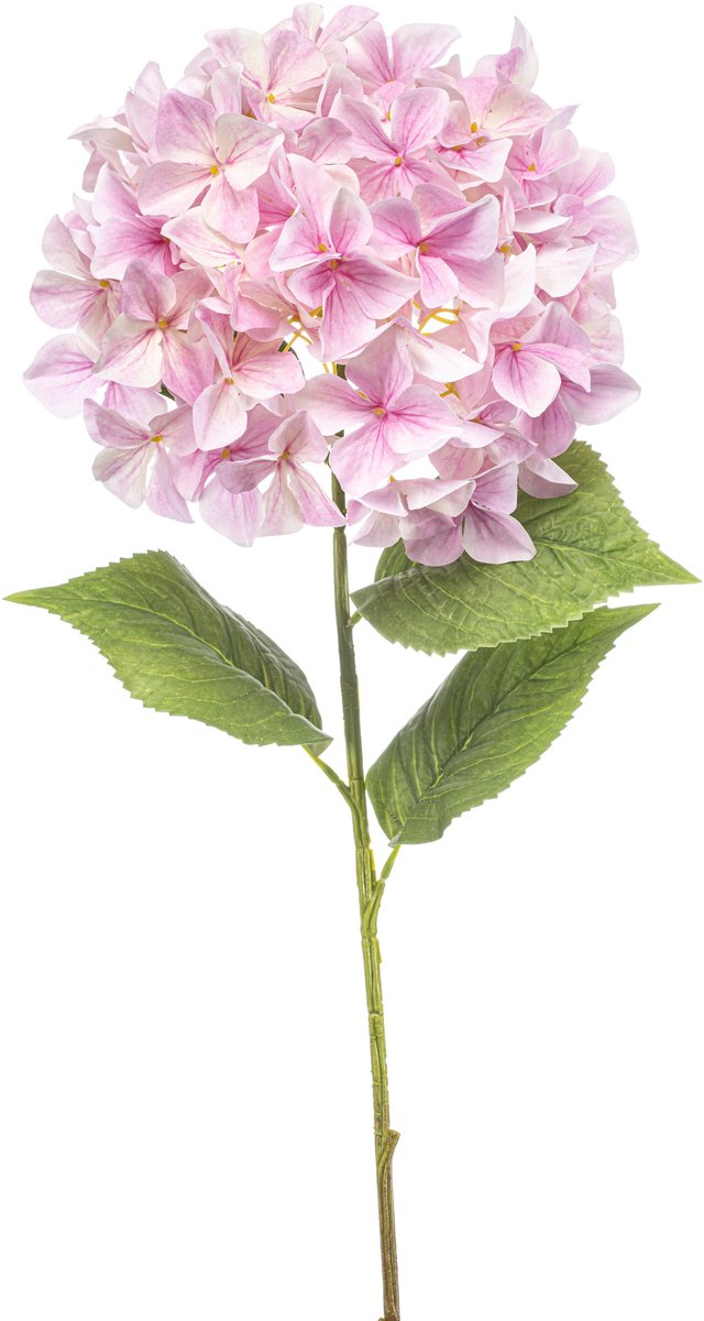 Emerald Kunstbloem Hortensia XL lichtroze 90cm - Kunstplant voor binnen