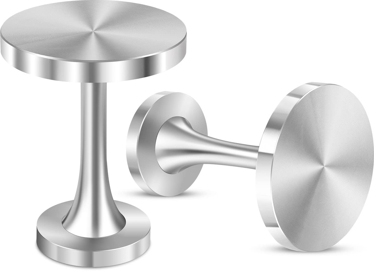 SnelShoppen - Gordijnhouders Gordijnbinders Haken Wandmontage Chroom Zilver Set van 2 - Ronde Gordijnhouders voor Muur met Schroeven - Ideaal voor Woo