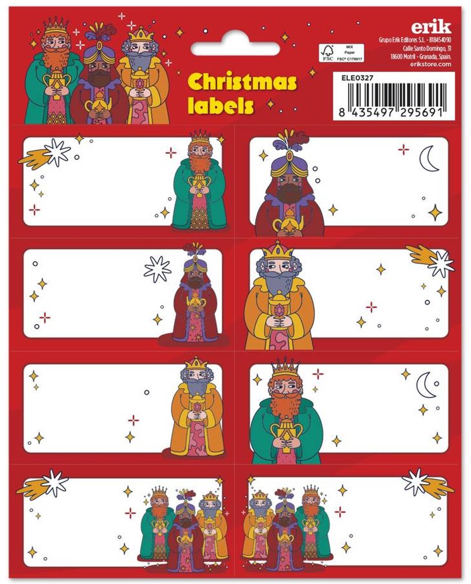 Grupo Erik - Christmas Three Wise Men Day Stickers Zelfklevende etiketten - Multicolours