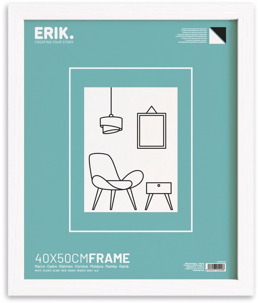 Grupo Erik - 40X50Cm Mdf White Frame Lijst - Multicolours