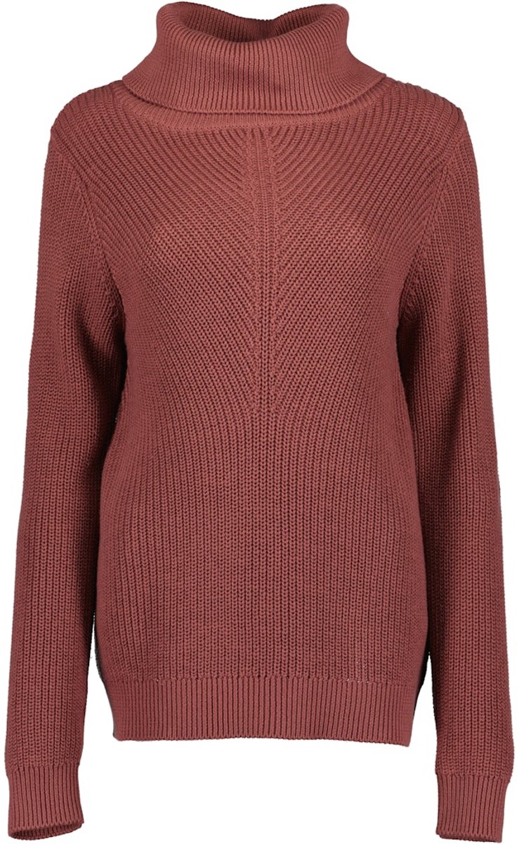 Blue Seven - dames - Trui 248195 bordeaux gebreid kol Blue Seven - maat 42