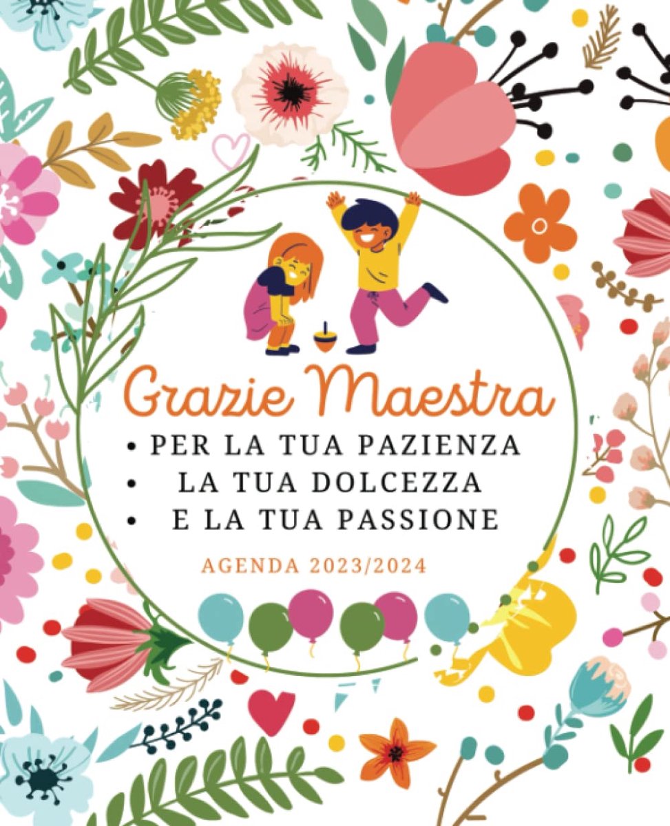 SnelShoppen - Grazie Maestra Agenda 2023 2024 - Perfecte Planner en Dagboek voor Juffen, Origineel Cadeau voor Meester of Juf, Schoolagenda met Leuke