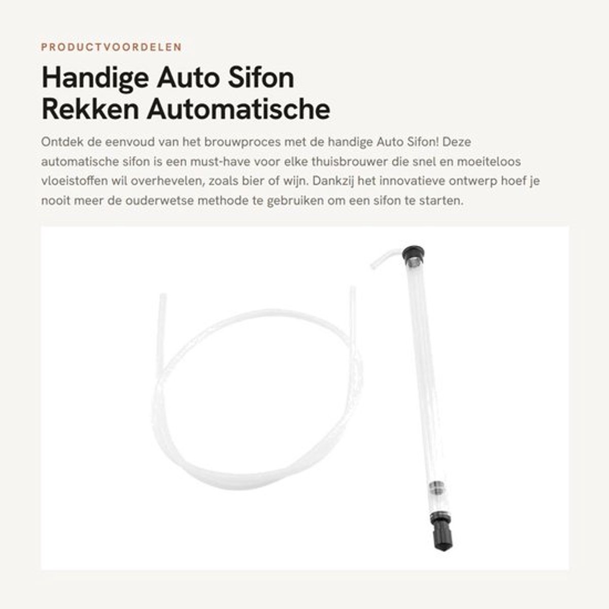 Handige Auto Sifon Rekken - Automatische Flessenvuller - Eenvoudig in gebruik - 38,5 cm - Voor Bier en Wijn - Ideaal voor Thuisbrouwers -...
