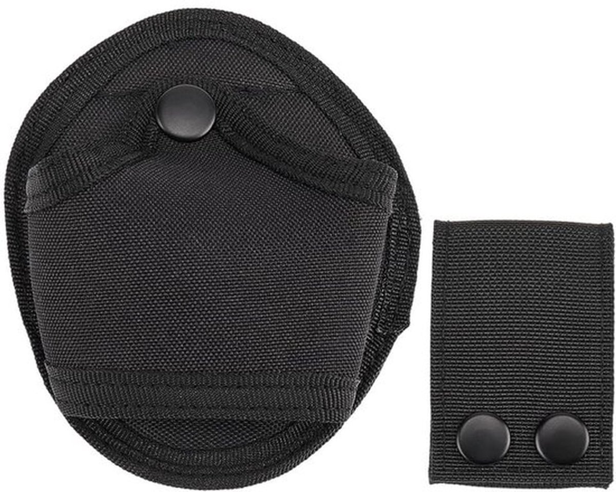 Handboeien etui - Handboeien riemhouder - Robuuste nylon tas - Zwart - Geschikt voor politie en militair - Compact ontwerp