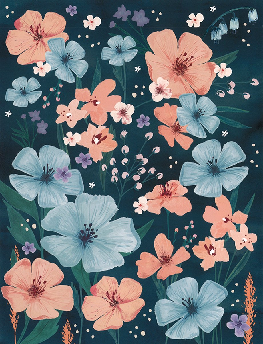 MGPcards - 3x A4 plus wenskaarten met envelop - Bloemen zonder tekst - 3 Wenskaarten - 23x29.7 cm