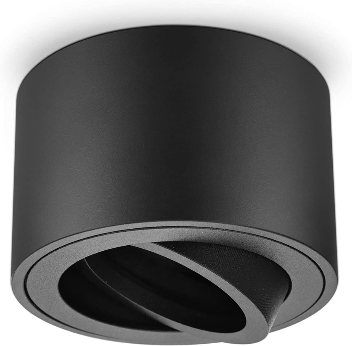 SnelShoppen - Rotating Ceiling Spotlight LED Module Rond Plafondlicht 80 x 50 mm Mat Zwart 230 V Binnenverlichting voor Woonkamer en Slaapkamer - Bulb