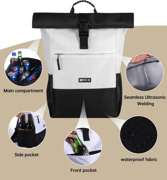 35L thermische rugzak, koelrugzak, koeltas, waterdichte picknickrugzak met flesopener voor picknick, kamperen, strand, wandelen, reizen, winkelen van LifeGoods — afbeelding 2