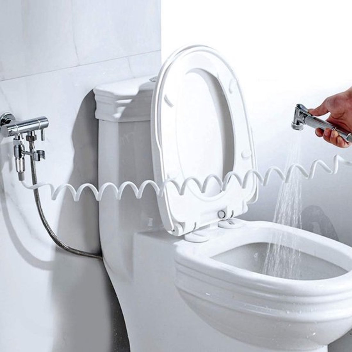 Doucheslang 2 Meter - Flexibele Slang - PVC - Wit - Sanitair - Bidet Sproeier - Waterdruk tot 0.8mpa